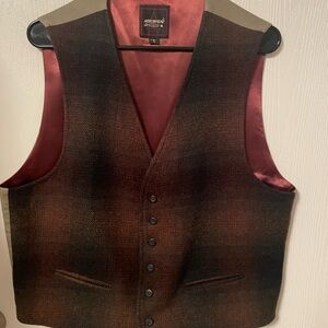 Vintage Arrowhead Trading Co Ombré Check Pattern Wool Blend SZ L